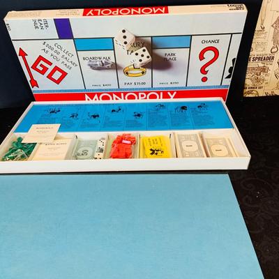 LOT 89: Vintage Parker Brothers Board Games Including Two (2) Editions of Monopoly and Avalanche Marble Game
