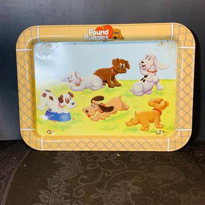 LOT 90: Collection of Children’s Toy, Game and More Featuring a Pound Puppy TV Tray, Vintage Junior Shaving Kit a Mini Pound Puppy and More