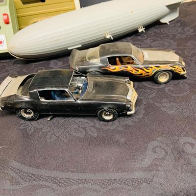 LOT 93: Vintage Toys Pieces and Parts - Featuring Structo Pressed Steel Dome Horse Carrier (Missing Front Wheels), Vintage Waco Draw...