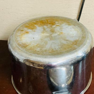 LOT 95: Collection of Stainless Steel Cookware including a Farberware Electric Skillet, Pots, Pans and Colander/Strainers