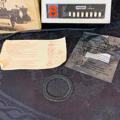 LOT 96: Vintage Waring Blender, Sunbeam Radiant Control Toaster, and Mirro Pastry Press In Original Box