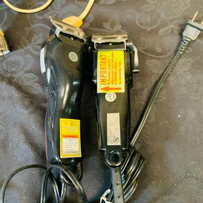 LOT 98: Vintage Barber Shop Supplies Including a Wahl Super Vac Shaver, Schick Hot Lather Shaving Cream Dispenser, Vintage Louis Hair...