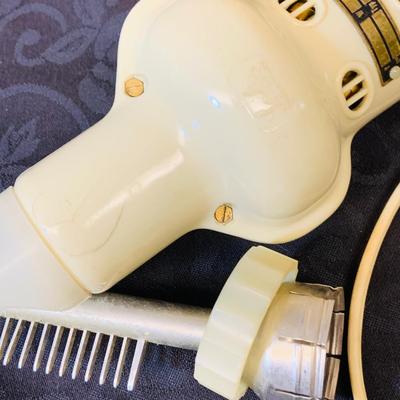 LOT 98: Vintage Barber Shop Supplies Including a Wahl Super Vac Shaver, Schick Hot Lather Shaving Cream Dispenser, Vintage Louis Hair...