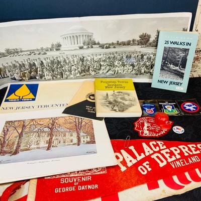 LOT 99: Vintage New Jersey and Other Ephemera and Memorabilia Including Books, Pendants, Mini Baseball Cards, Tokens and More