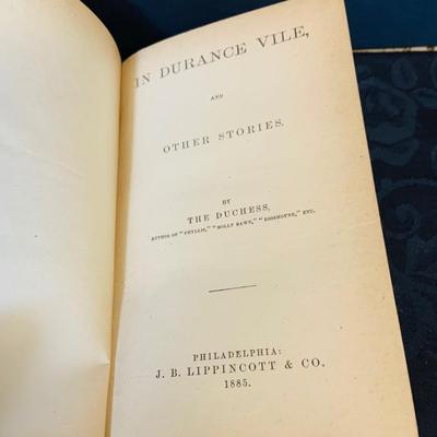 LOT: Selection of Three (3) Antique Books - 1880 History of India, In Durance Ville by the Duchess and Gulliver’s Travels by Dean Swift