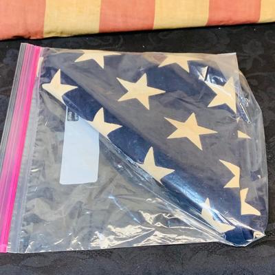 LOT 101: Patriotic Collection Featuring a Framed Jamie Wyeth 911 Wall Art, Vintage US Flags, New Jersey Flag, Army Pamphlets and More