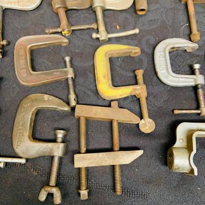LOT 103: Large Assortment of Metal Clamps and More