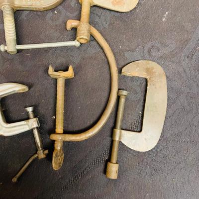 LOT 103: Large Assortment of Metal Clamps and More