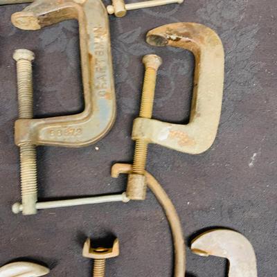 LOT 103: Large Assortment of Metal Clamps and More
