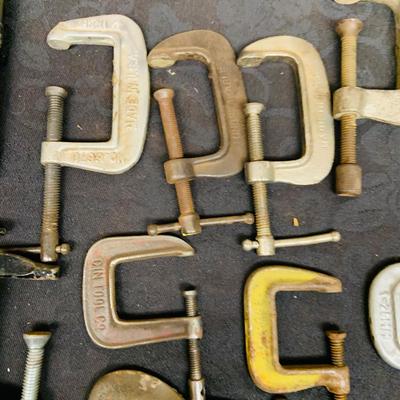 LOT 103: Large Assortment of Metal Clamps and More