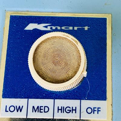 LOT 104: Set of Three (3) Vintage Box Fans by Kmart, Superlectric and More and a Vintage Glass Devibiss Vaporizer