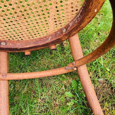 LOT 107: Set of Two(2) Bent Wood Cain Seat Chairs