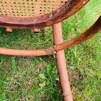 LOT 107: Set of Two(2) Bent Wood Cain Seat Chairs