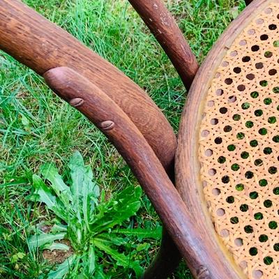 LOT 107: Set of Two(2) Bent Wood Cain Seat Chairs