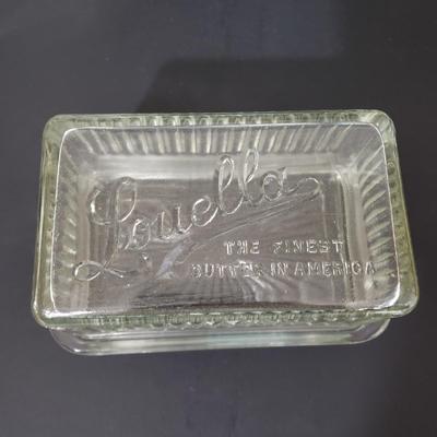 LOT 112: Vintage Kitchen; Pyrex, Louella Butter Dish, and More