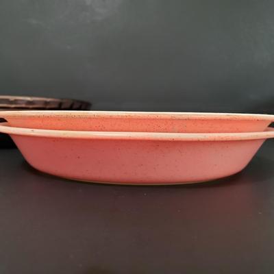 LOT 113: Vintage Kitchen; Pyrex Desert Dawn, Chrome Cake Box, Cookbooks, Bundt Pan, and More