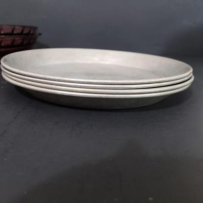 LOT 113: Vintage Kitchen; Pyrex Desert Dawn, Chrome Cake Box, Cookbooks, Bundt Pan, and More