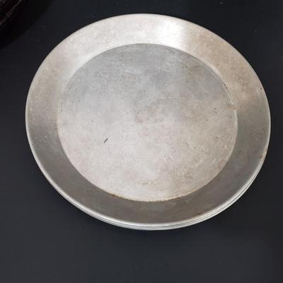 LOT 113: Vintage Kitchen; Pyrex Desert Dawn, Chrome Cake Box, Cookbooks, Bundt Pan, and More