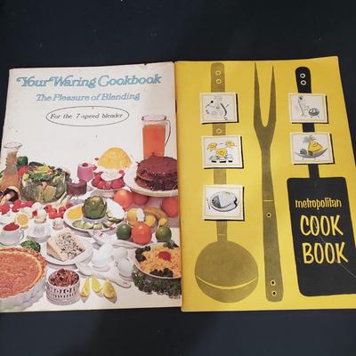 LOT 113: Vintage Kitchen; Pyrex Desert Dawn, Chrome Cake Box, Cookbooks, Bundt Pan, and More