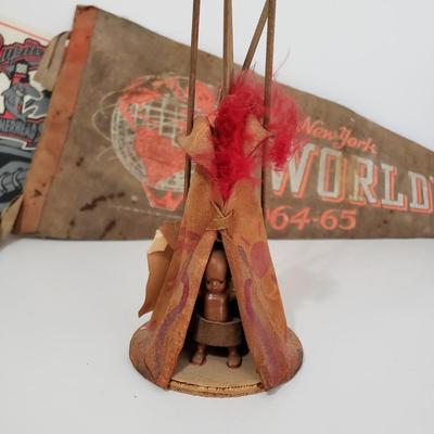 LOT 120: Vintage Travel Memorabilia; World's Fair, Cherokee Art, Jupiter Hammerheads, and So Much More