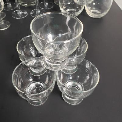LOT 124: Vintage Atomic Decanter & Glass Set & More