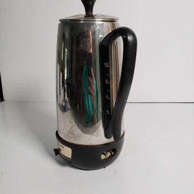 LOT 126: Kitchen Collection: Corning Ware, Farberware, Apple Peeling Machine, Coffee Pots & More