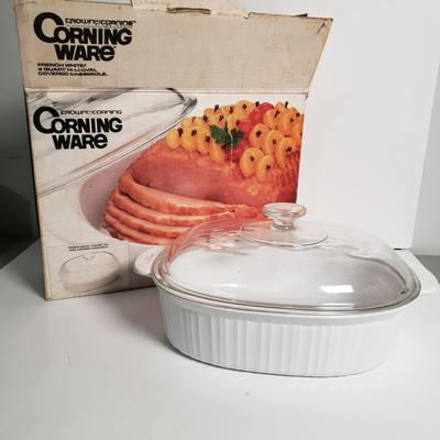 LOT 126: Kitchen Collection: Corning Ware, Farberware, Apple Peeling Machine, Coffee Pots & More