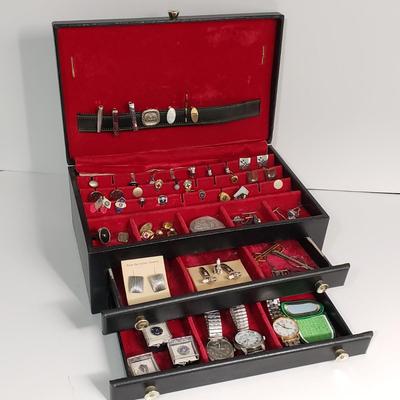 LOT 127: Vintage Cuff Links, Tie Tacks & More