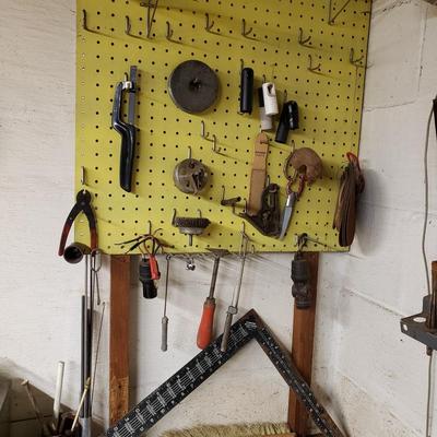 LOT 130: Basement Tool Bench Clean Out including Vise