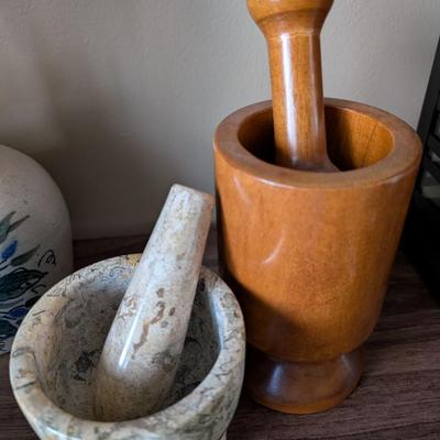 Sale Photo Thumbnail #66: 2 sets of mortar and pestle