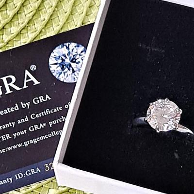 GRA CERTIFIED MOISSANITE RING