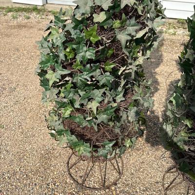 6’ spiral faux ivy trees