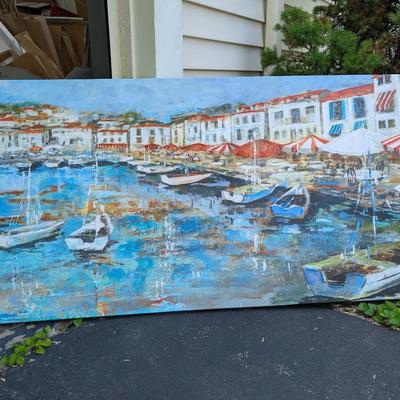 Sale Photo Thumbnail #76: Painting on canvas, water scene