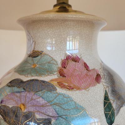 Gilded Lotus Ceramic Table Lamp (LR-EL)
