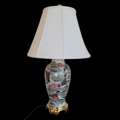 Gilded Lotus Ceramic Table Lamp (LR-EL)
