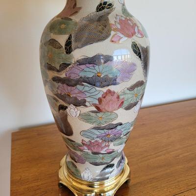 Gilded Lotus Ceramic Table Lamp (LR-EL)