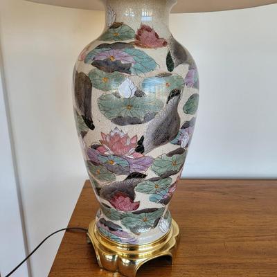 Gilded Lotus Ceramic Table Lamp (LR-EL)