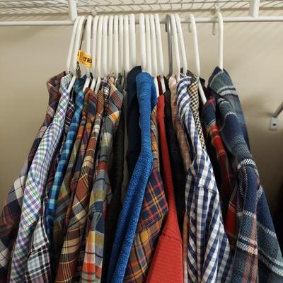 Men's Med/Lg Button Down Shirts by Woolrich & More (C2-BBL)