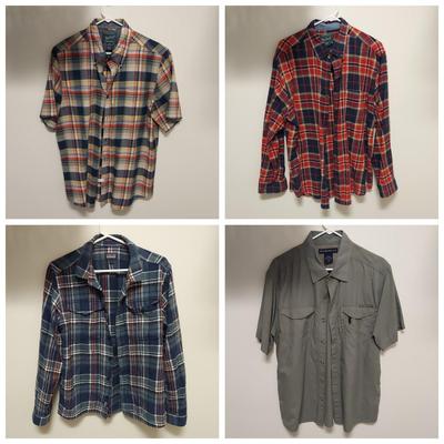 Men's Med/Lg Button Down Shirts by Woolrich & More (C2-BBL)