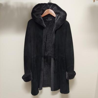 Women's Leather Coats w/ Shearling, Size S/M (C2-BBL)