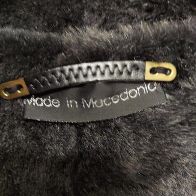 Women's Leather Coats w/ Shearling, Size S/M (C2-BBL)