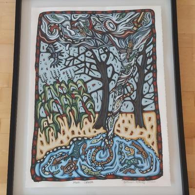 "Mush Creek" Original Acrylic & Ink Art by Bethanne B Hill (FP-BBL)