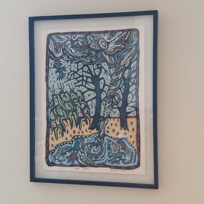 "Mush Creek" Original Acrylic & Ink Art by Bethanne B Hill (FP-BBL)