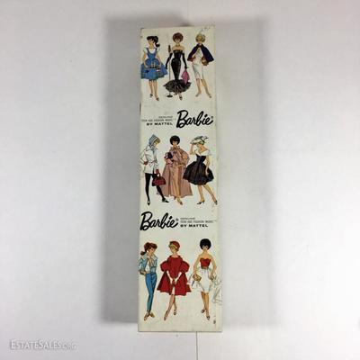 1960s Brunette Bubble Cut Barbie With Stand