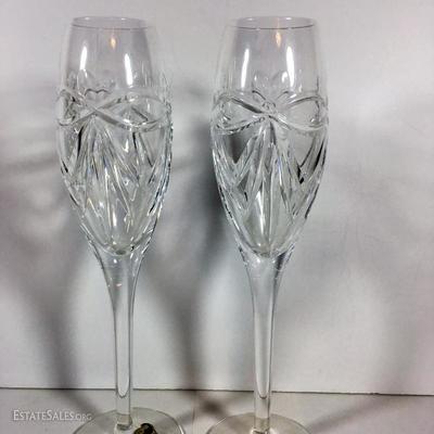 Pair of Waterford Crystal Flutes- England