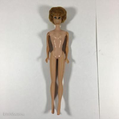 1960s Titian Red Head Bubble Cut Barbie With Stand