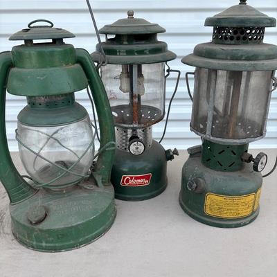 3 vintage lanterns