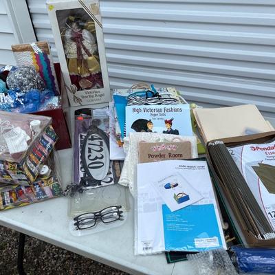 Ribbon and wrapping, lantern, lights, address plaque, and