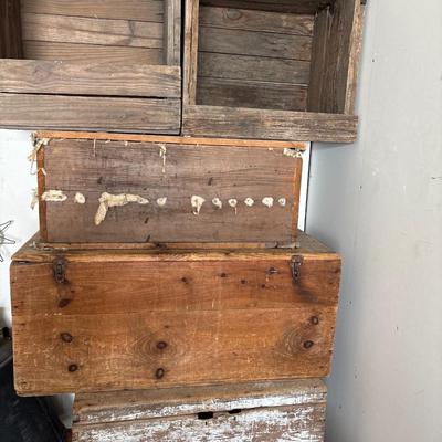 Wood crates and trunks
