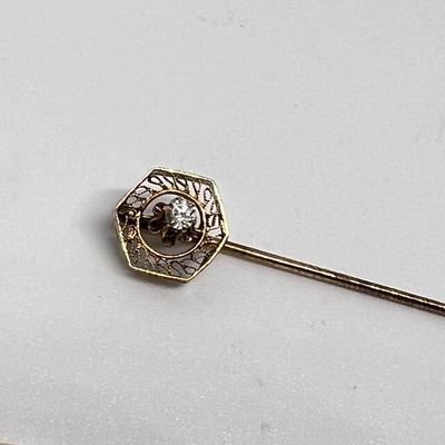 Gold Jewelry Lot - Not Marked Tested at 10K-14K, Stick Pin Victorian